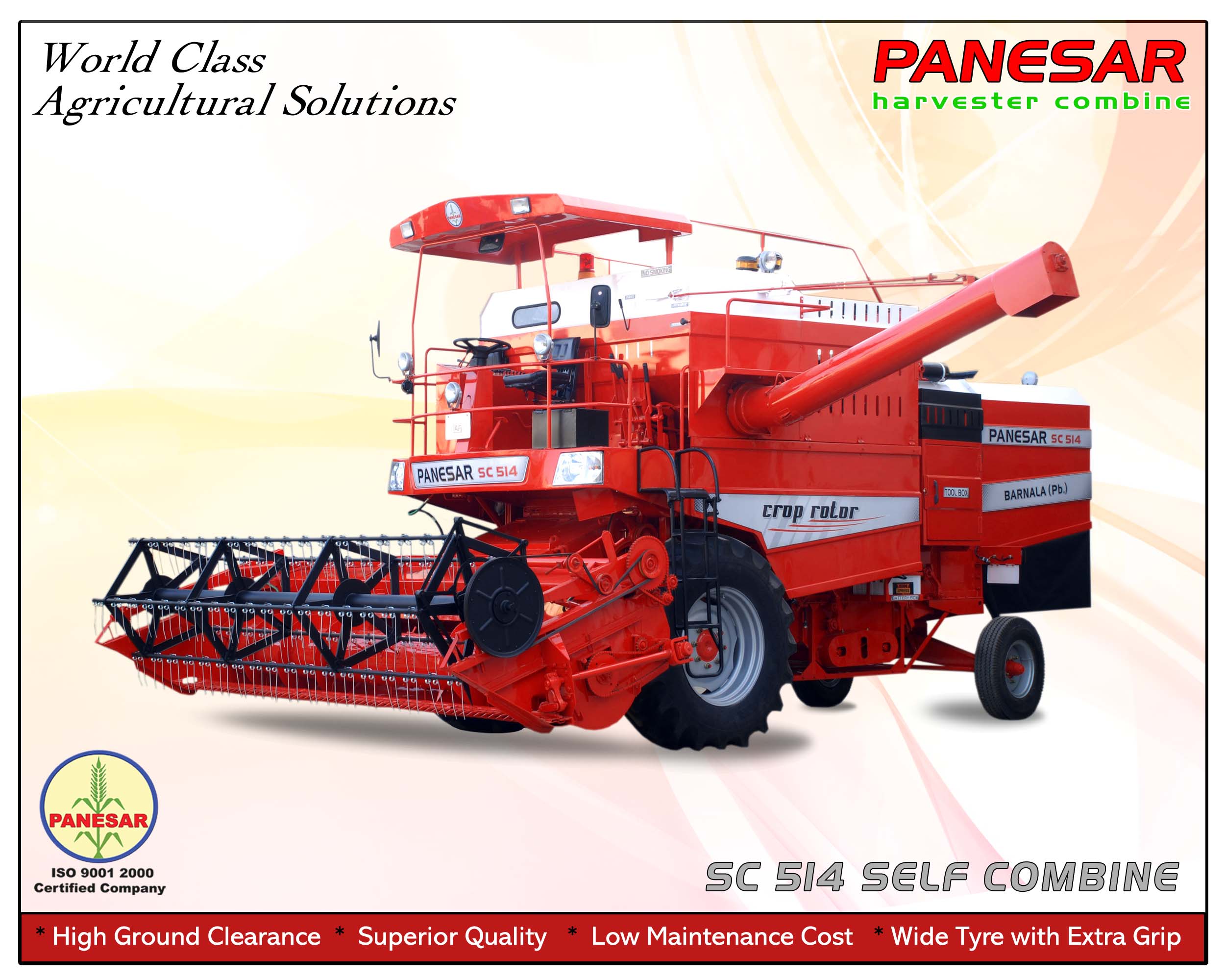 Manufacturers Exporters and Wholesale Suppliers of PANESAR SC 514 SELF COMBINE Barnala Punjab